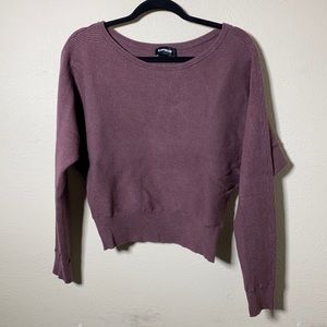 Purple scoop neck sweater